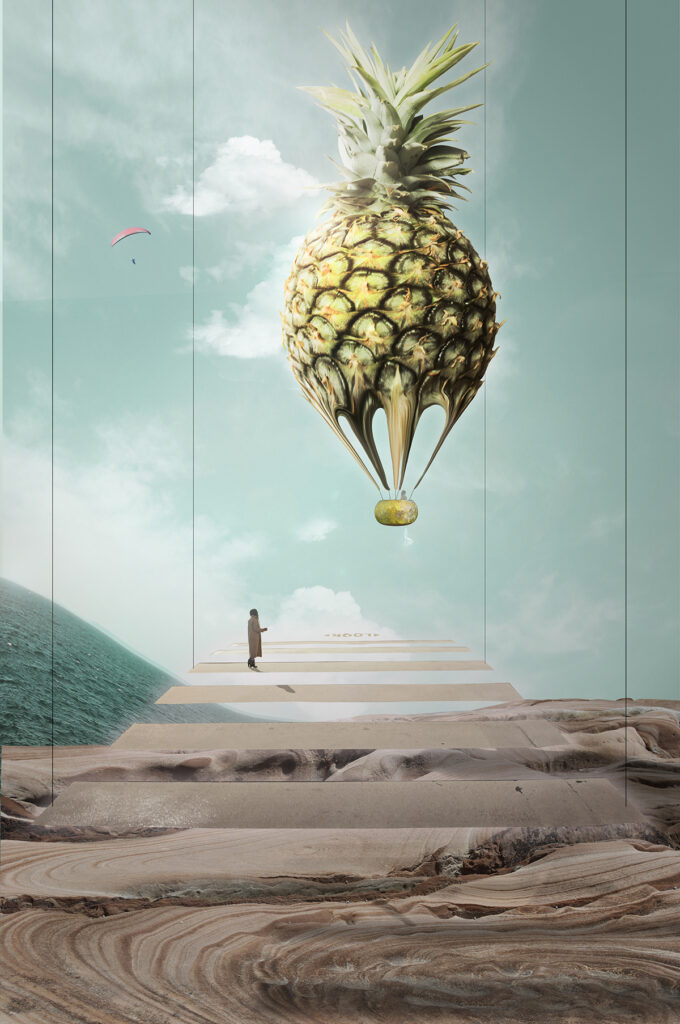 Pineapple Hot Air Balloon