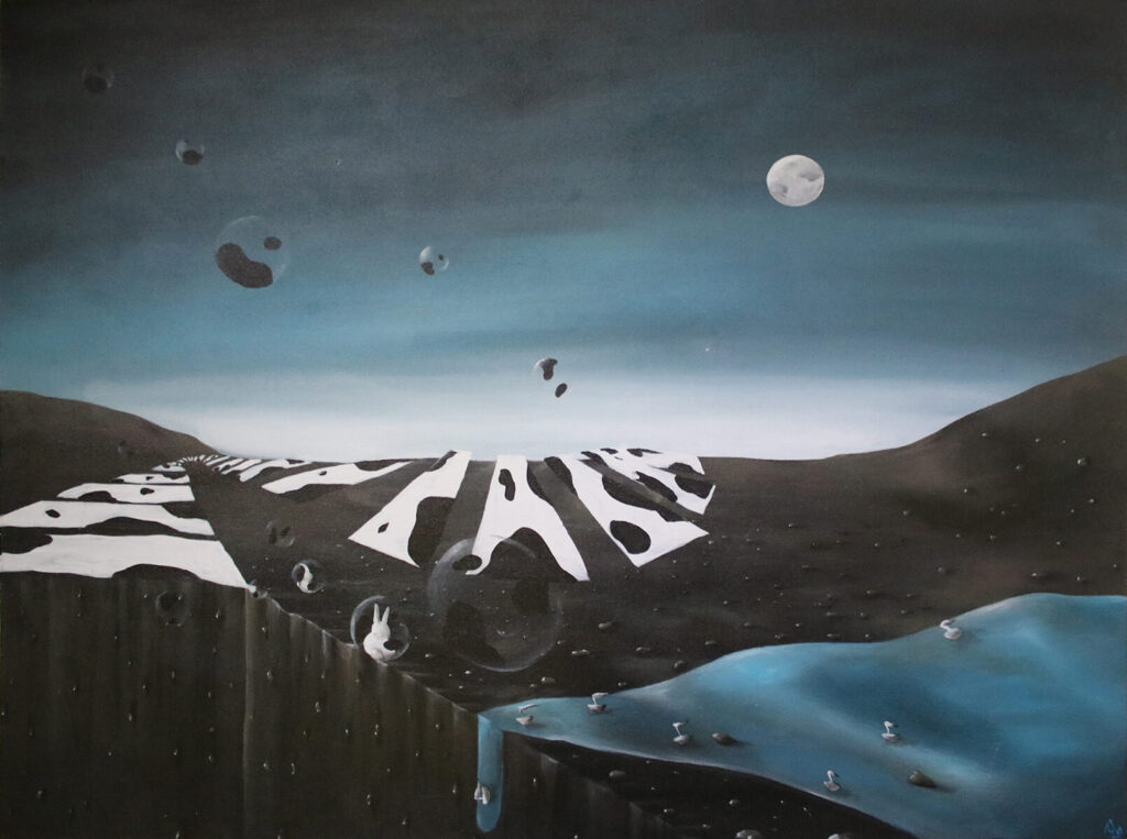 Busking Acrylic Painting