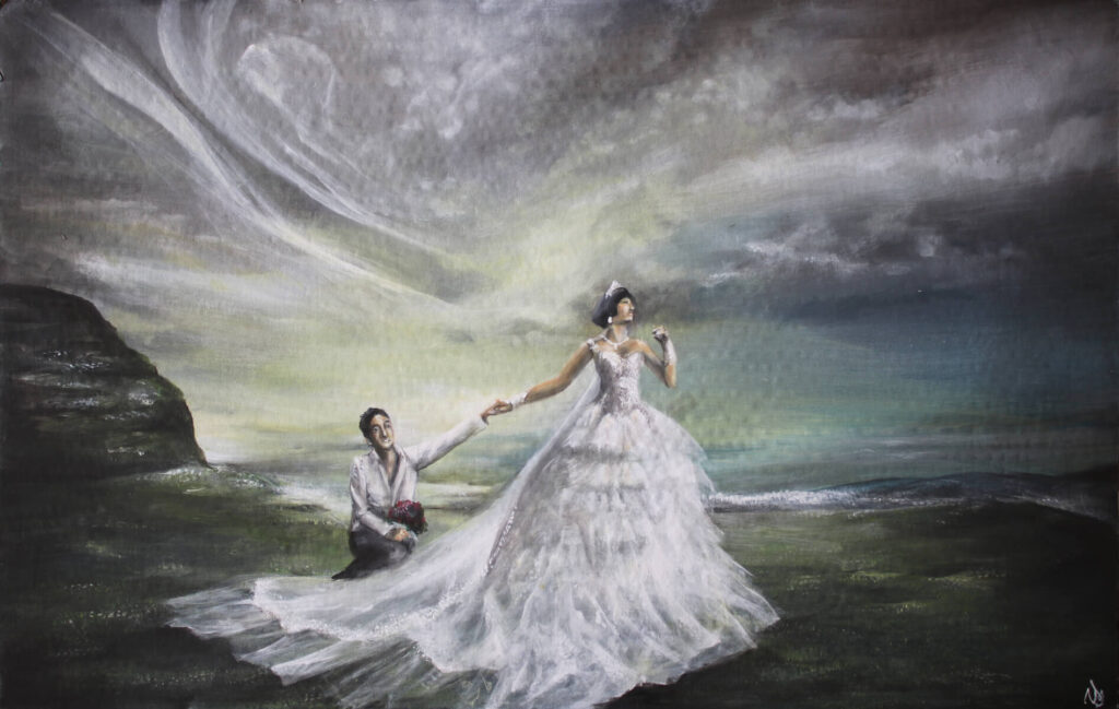Wedding Portrait Practice 1 Acrylic Painting
