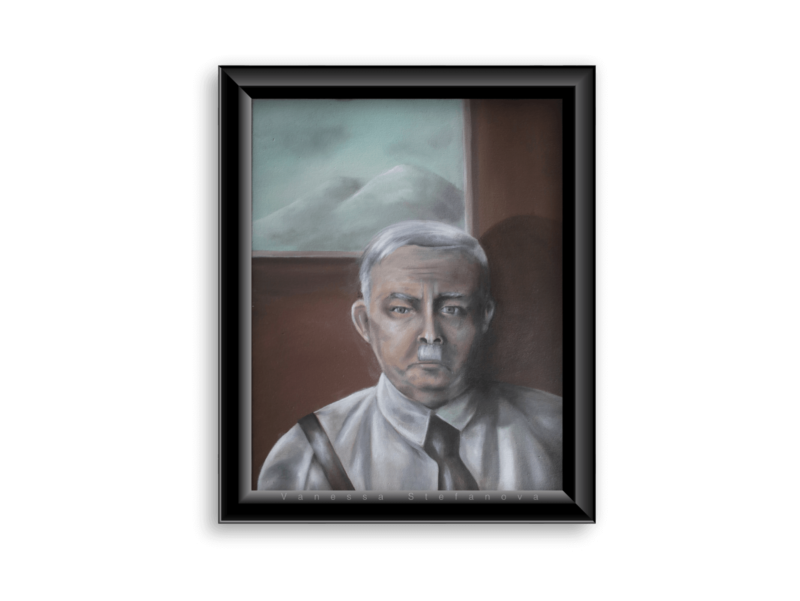 Anthony Albanese as Hitler Oil Painting