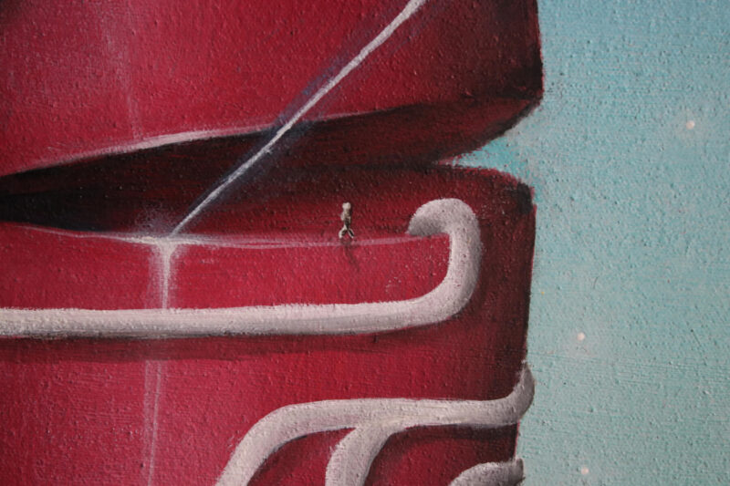 Conspiracy Theorist Oil Painting - Image 4