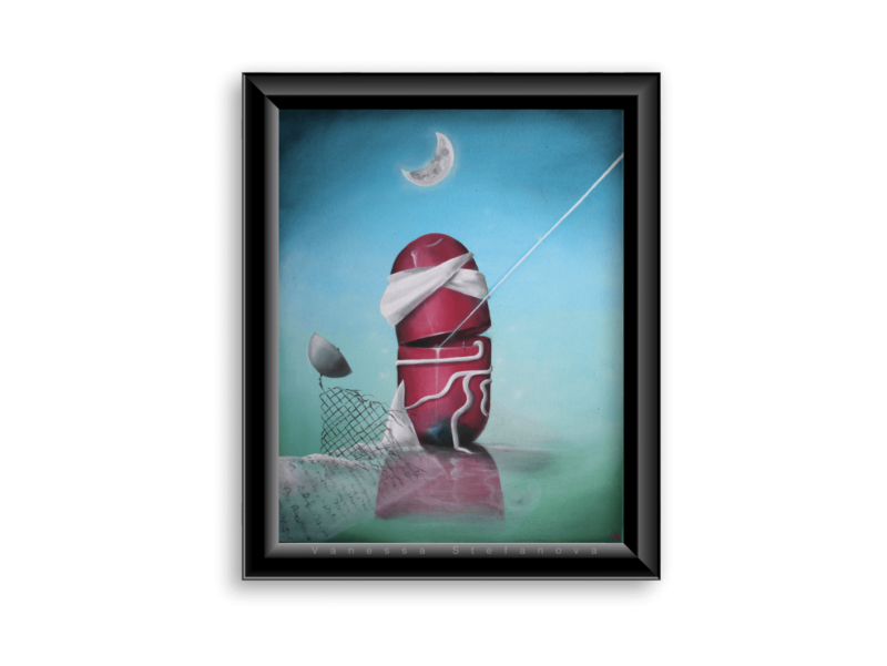 Conspiracy Theorist Oil Painting