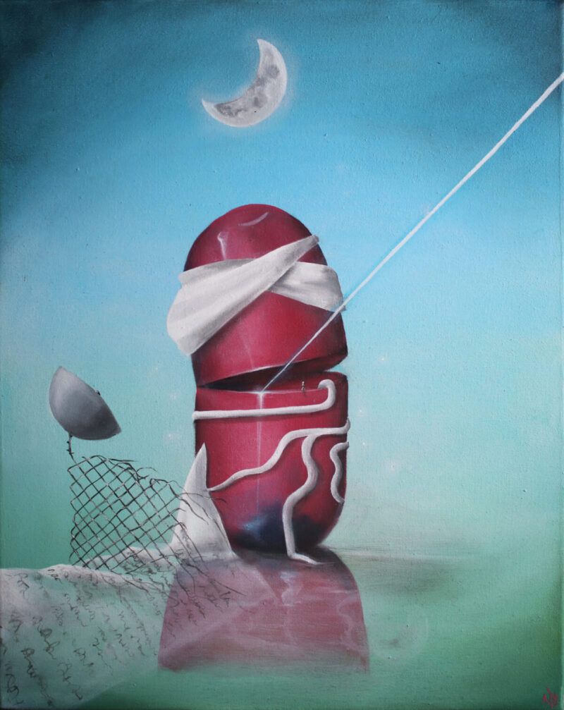 Conspiracy Theorist Oil Painting - Image 2