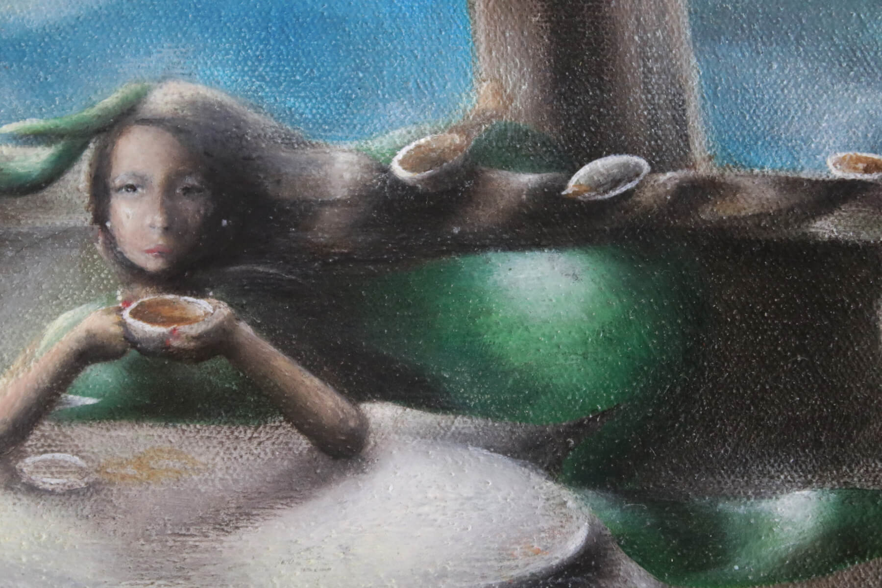 Contemplating Oil Painting - Image 3