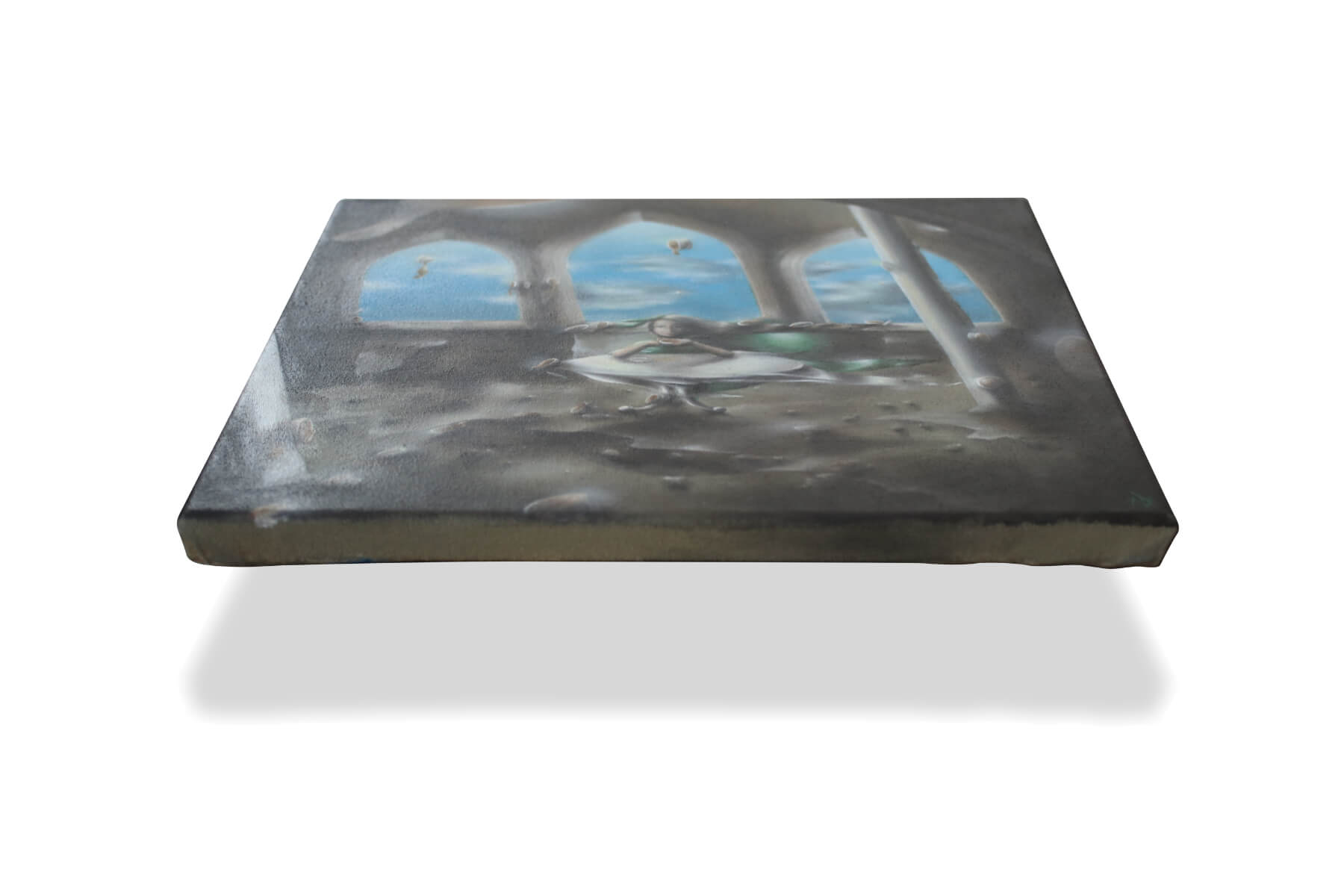 Contemplating Oil Painting - Image 5