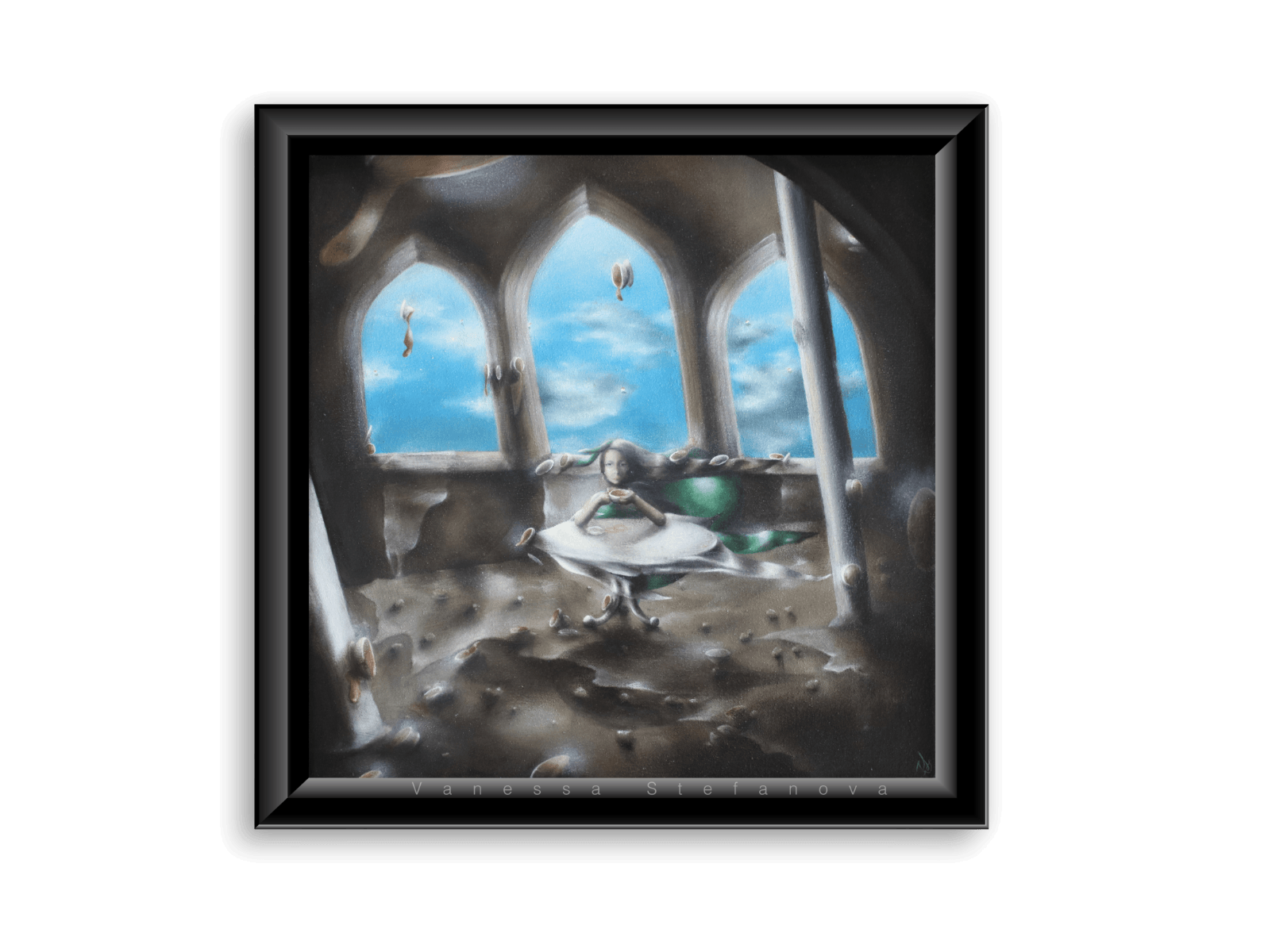 Contemplating Oil Painting