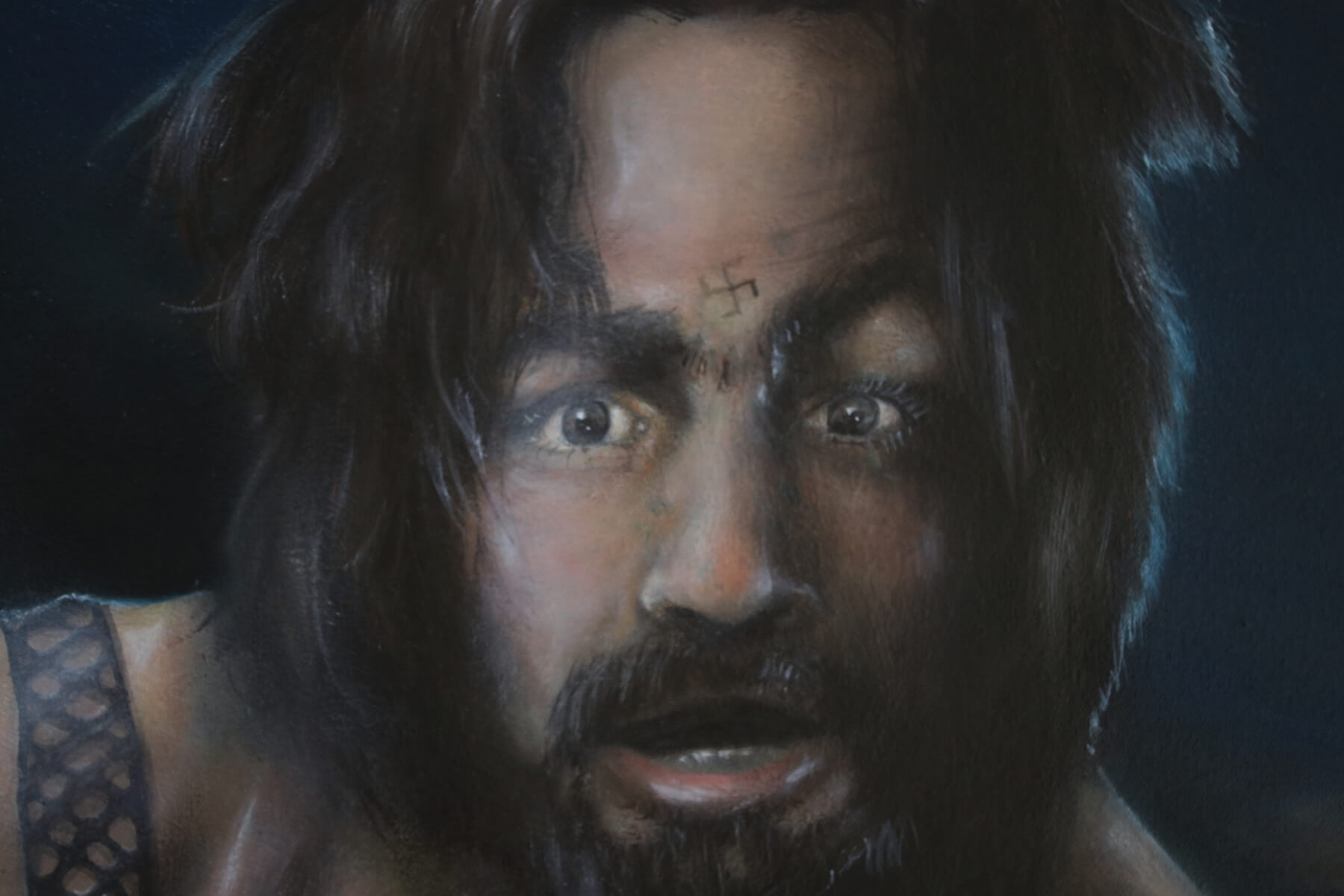 Charles Manson the Rock Star Oil Painting - Image 3