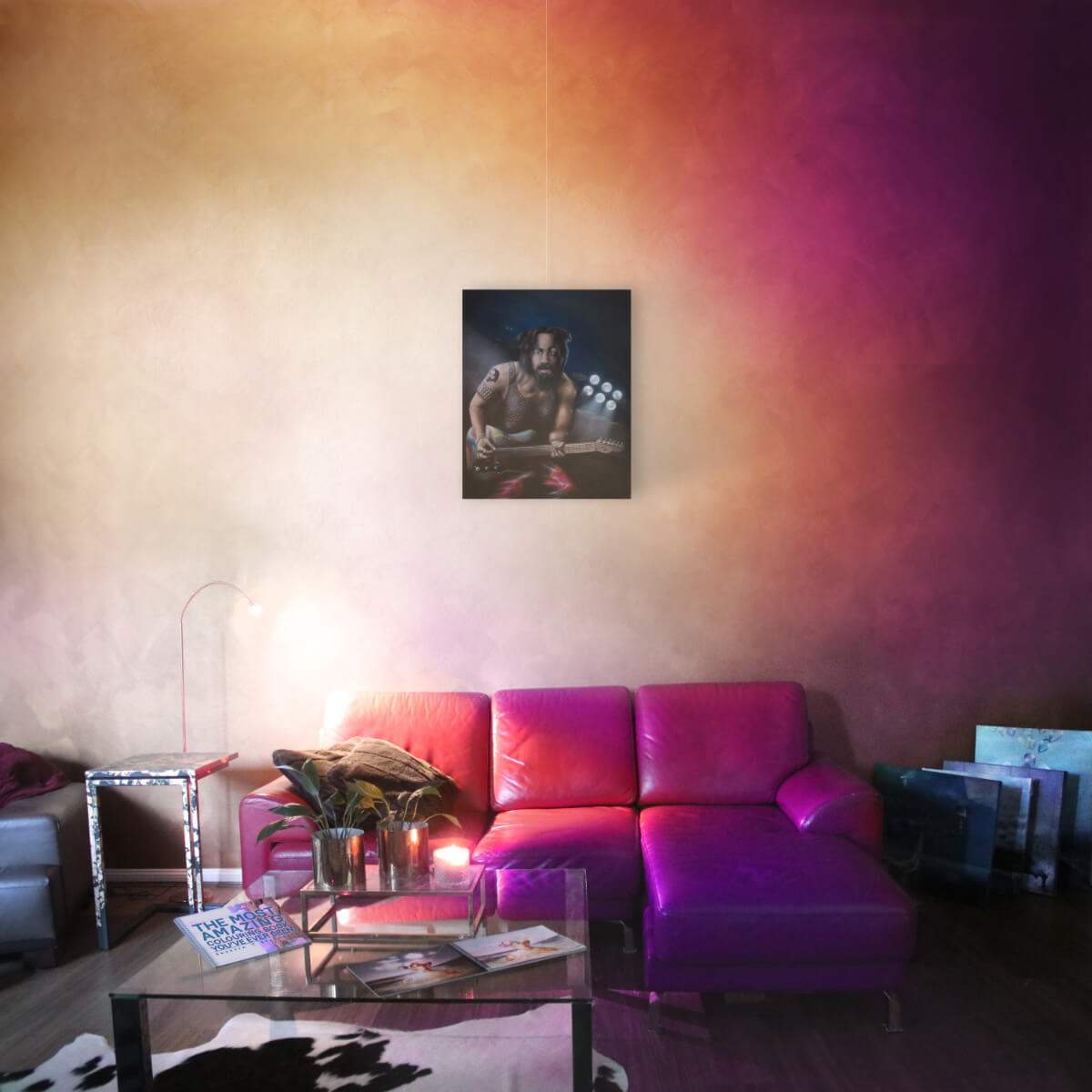 Charles Manson the Rock Star Oil Painting - Image 9